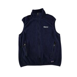 Patagonia Men's Synchilla Fleece Vest Navy Elance Logo Size Medium